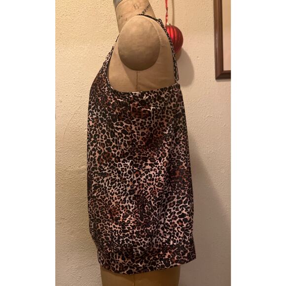 Yonique Leopard Blouson Adjustable Straps Swimsuit Tankini Top NWT Size 18W - Picture 6 of 10